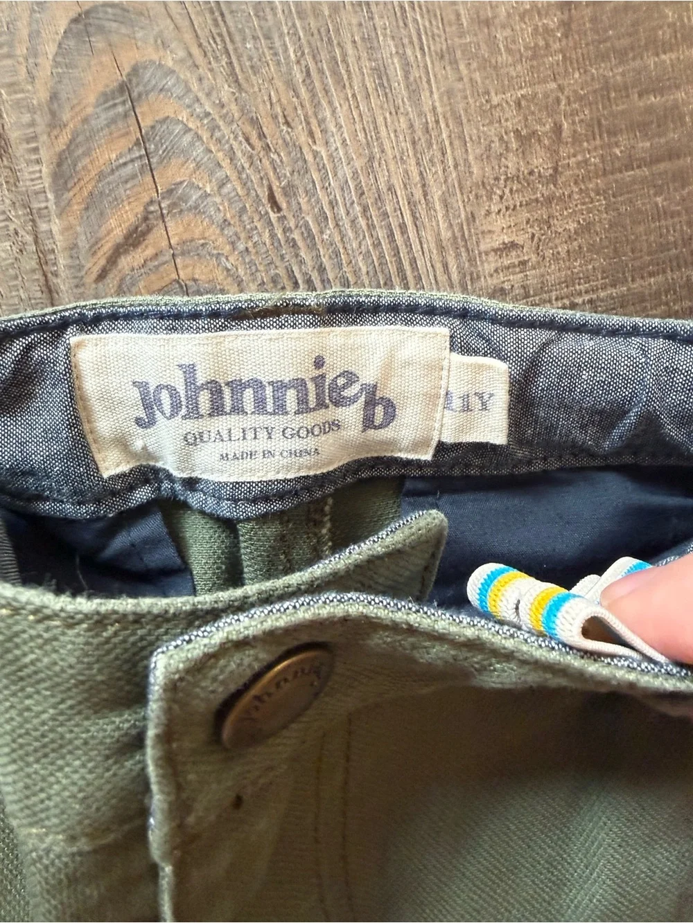 Boys Jonnie B Olive Green Casual Pants